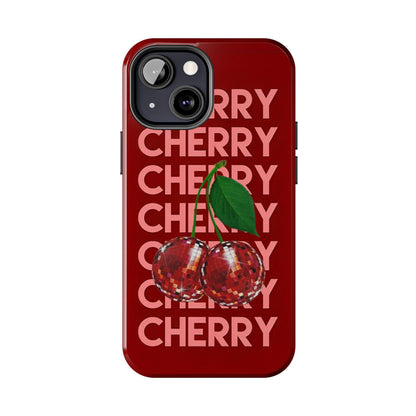 Cherries Disco Inspo iPhone Cases in Cherry Red