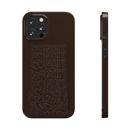 Worthy Brown Slim iPhone Cases