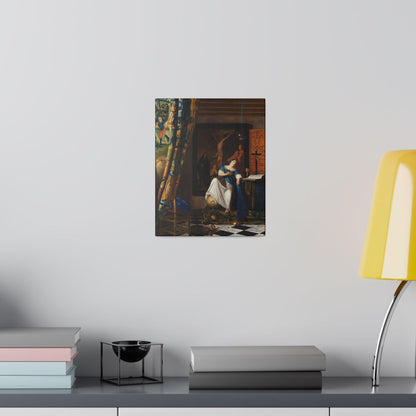 Allegory of the Catholic Faith circa 1670 by Johannes Vermeer on a Matte Canvas Stretched 0.75