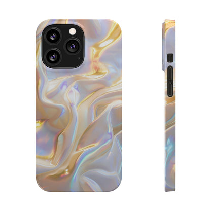 Iridescent Silk Flow Slim iPhone Cases