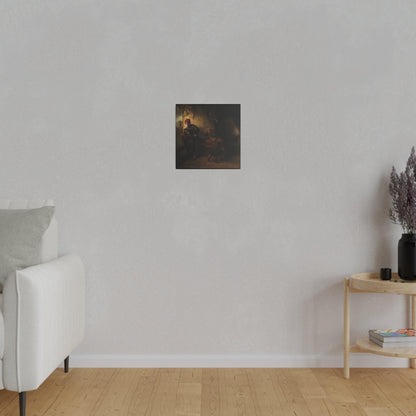 Standing Young Man at the Window in his Study Reading, known as The Student by Rembrandt van Rijn - Matte Canvas, Stretched, 0.75"