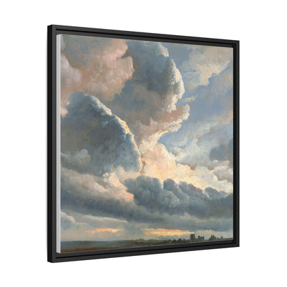 Study of Clouds with a Sunset near Rome (1786-1801)  by Simon Alexandre Clément - Matte Canvas, Black Framed