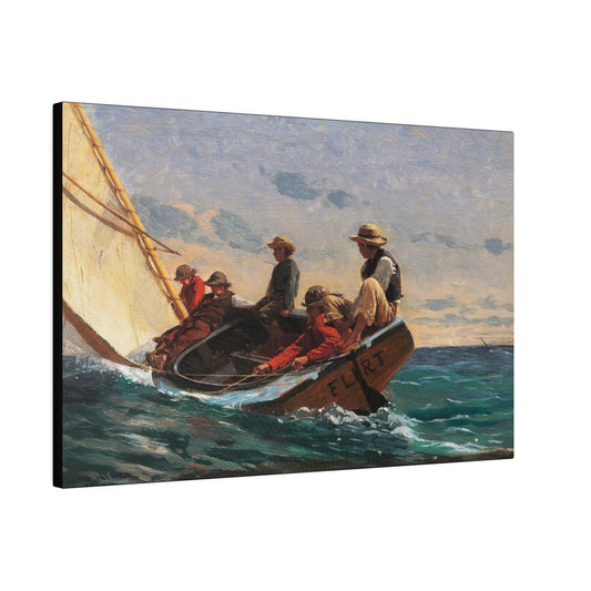 The Flirt (1874) by Winslow Homer - Matte Canvas, Stretched, 0.75"