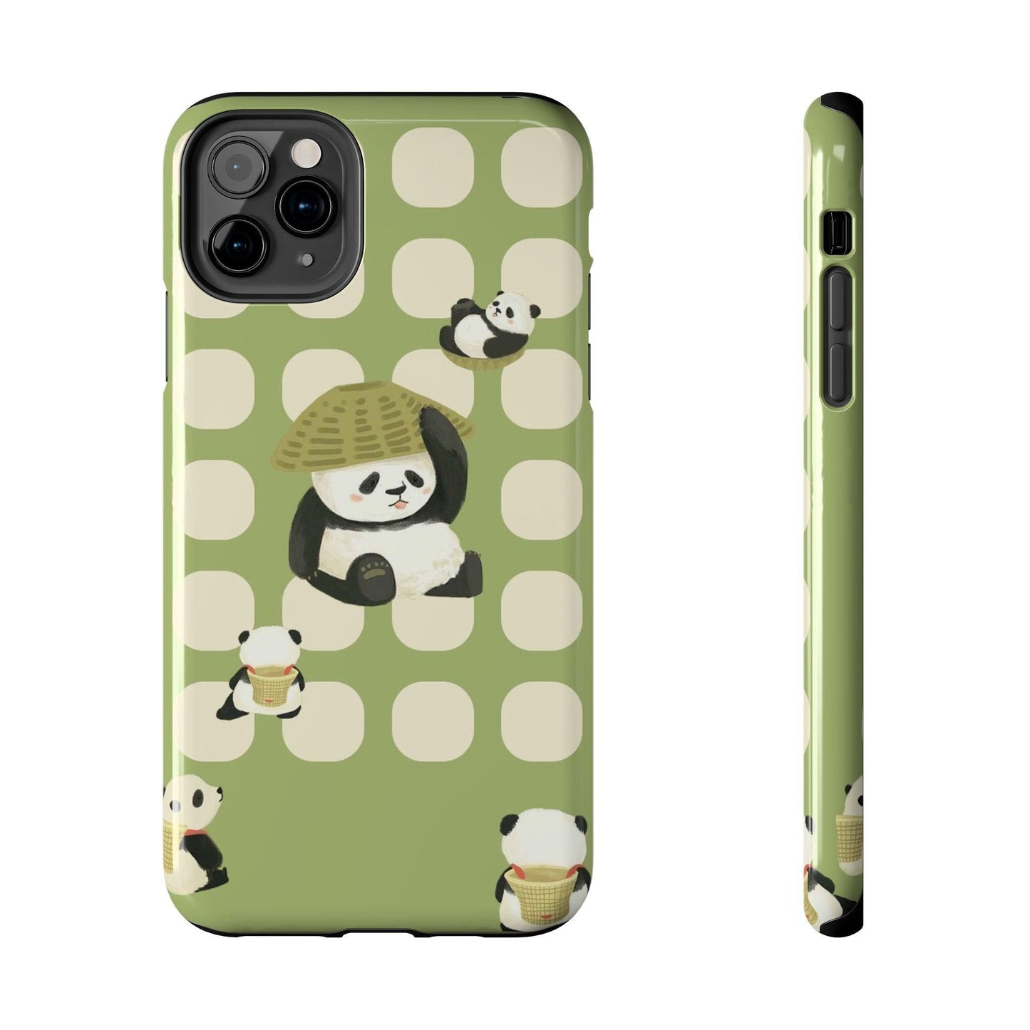 Bamboo Basket Pandas iPhone Cases