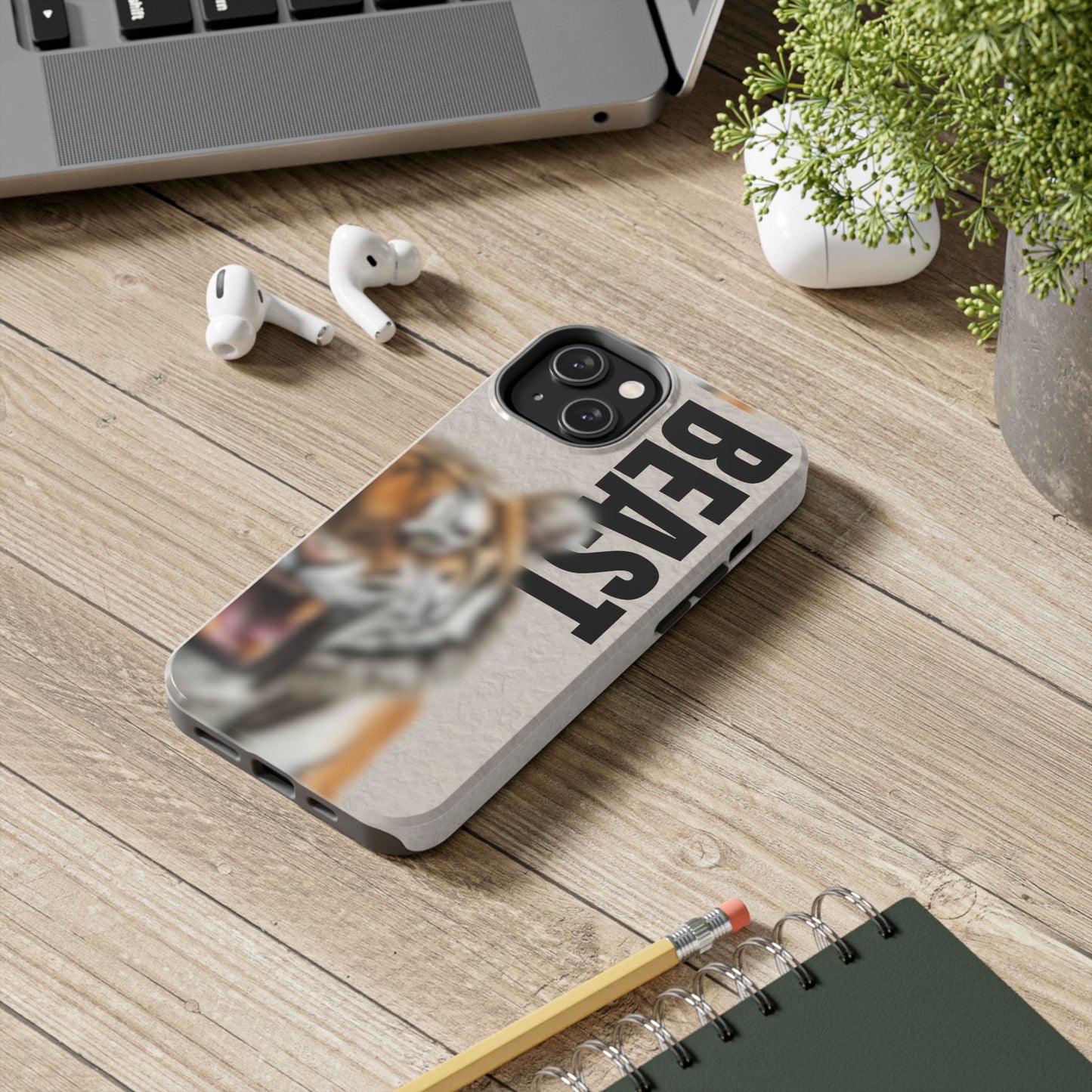 Beast Tough Phone Case - Fierce Tiger Design for Animal Lovers