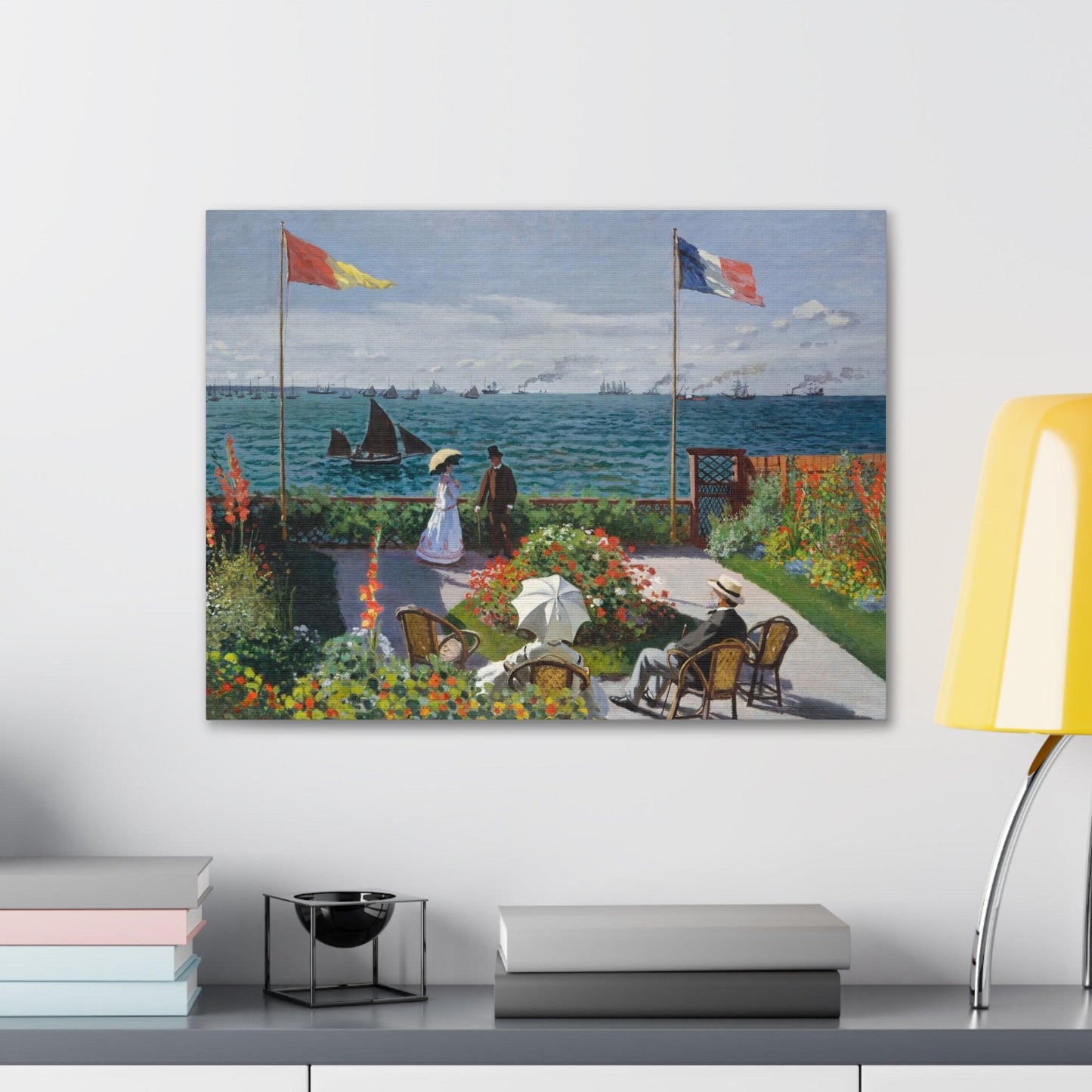 Garden at Sainte - Adresse by Claude Monet - Canvas Gallery Wraps