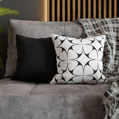 Opulent Symmetry Monochrome Pillowcase – Elevate Your Decor with Luxurious Black & White Style