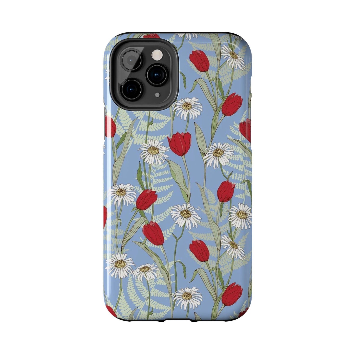 Blooms on Blue Tough iPhone Cases