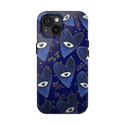 Lucky Midnight Blue Eyes Tough iPhone Cases