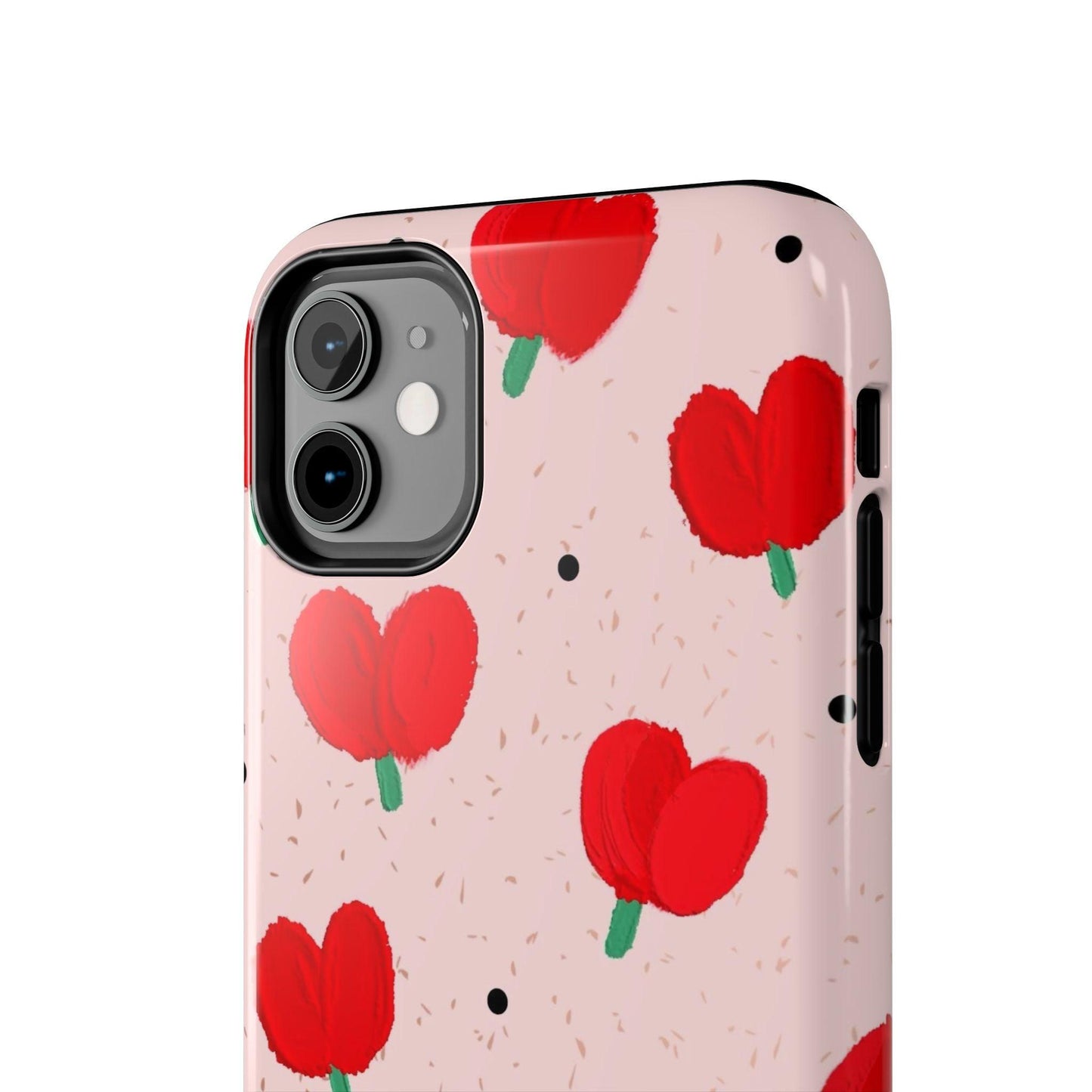 Floral Heart Aesthetic Tough iPhone Cases