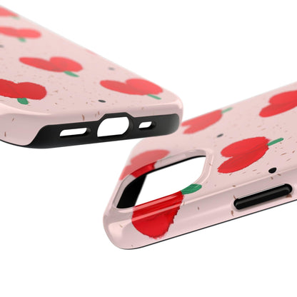 Floral Heart Aesthetic Tough iPhone Cases