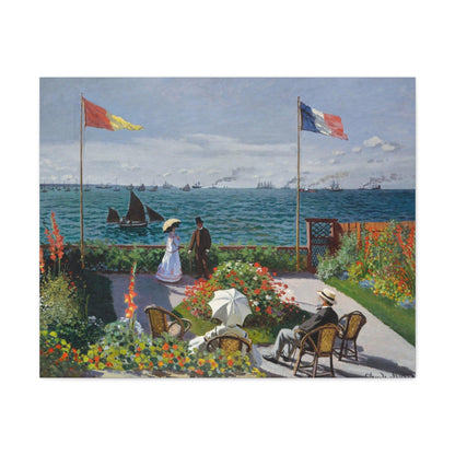 Garden at Sainte - Adresse by Claude Monet - Canvas Gallery Wraps