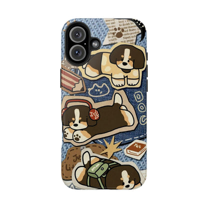 Puppy Pals Denim Vibes Tough iPhone Cases