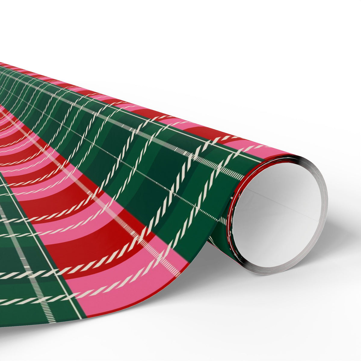 Miss Merry Tartan Christmas Gift Wrapping Paper