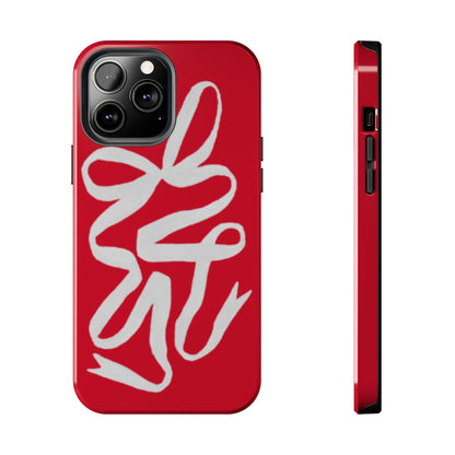 Bow Ribbon Red iPhone Cases