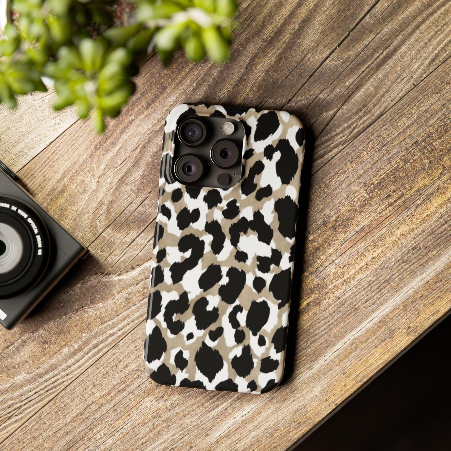 Savanna Noir Spots Slim iPhone Cases