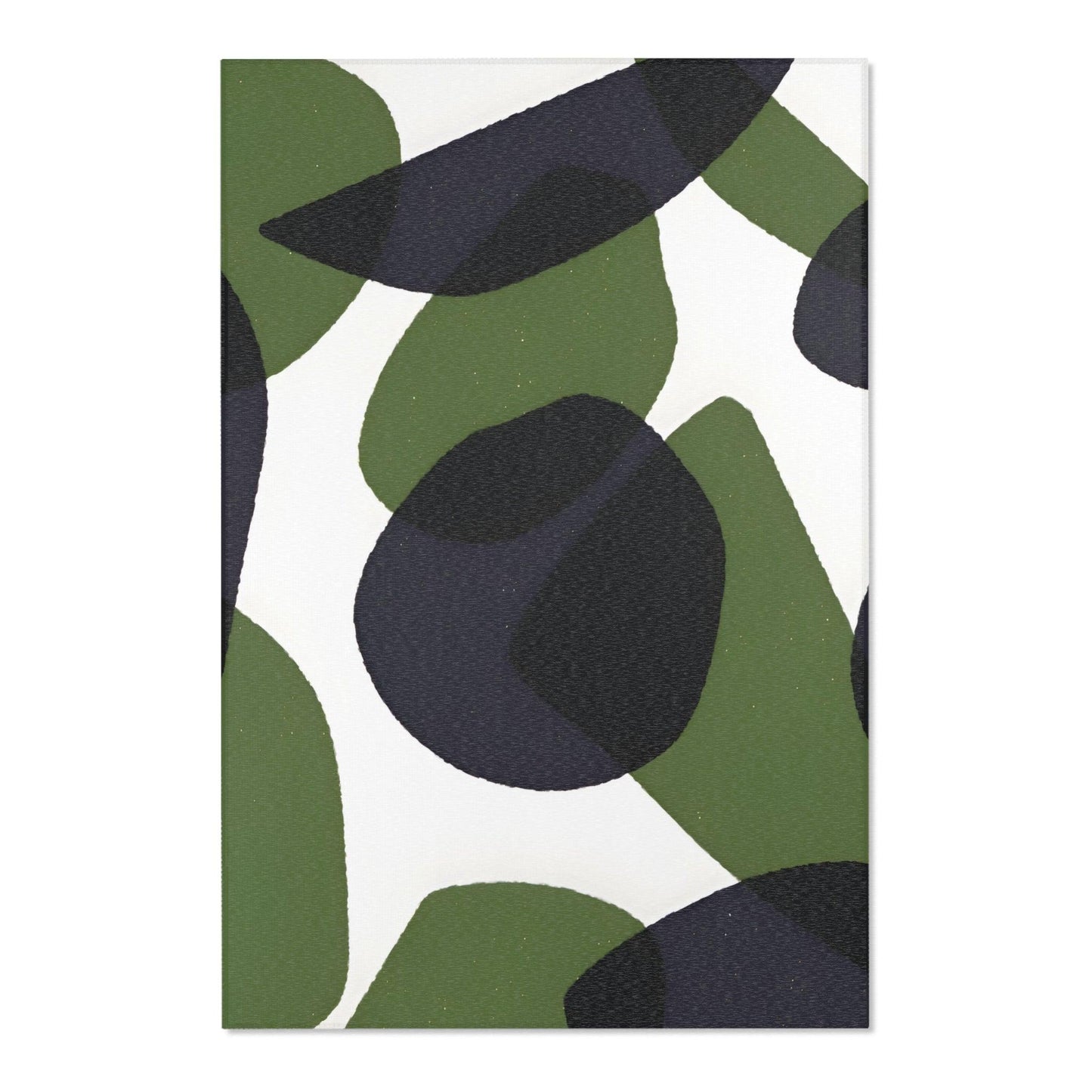 Modern Olive & Charcoal Abstract Area Rug - Area Rugs in 3 sizes