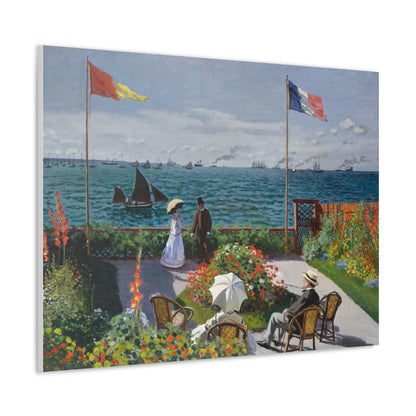 Garden at Sainte - Adresse by Claude Monet - Canvas Gallery Wraps