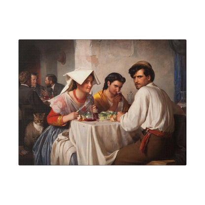 From a Roman osteria by Carl Bloch - Matte Canvas, Stretched, 0.75"