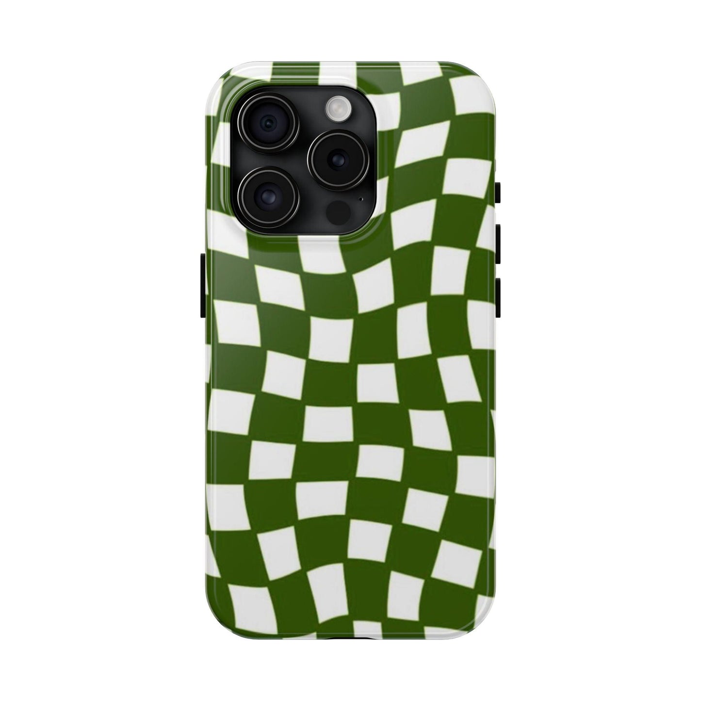 Green Checkmates Tough iPhone Cases