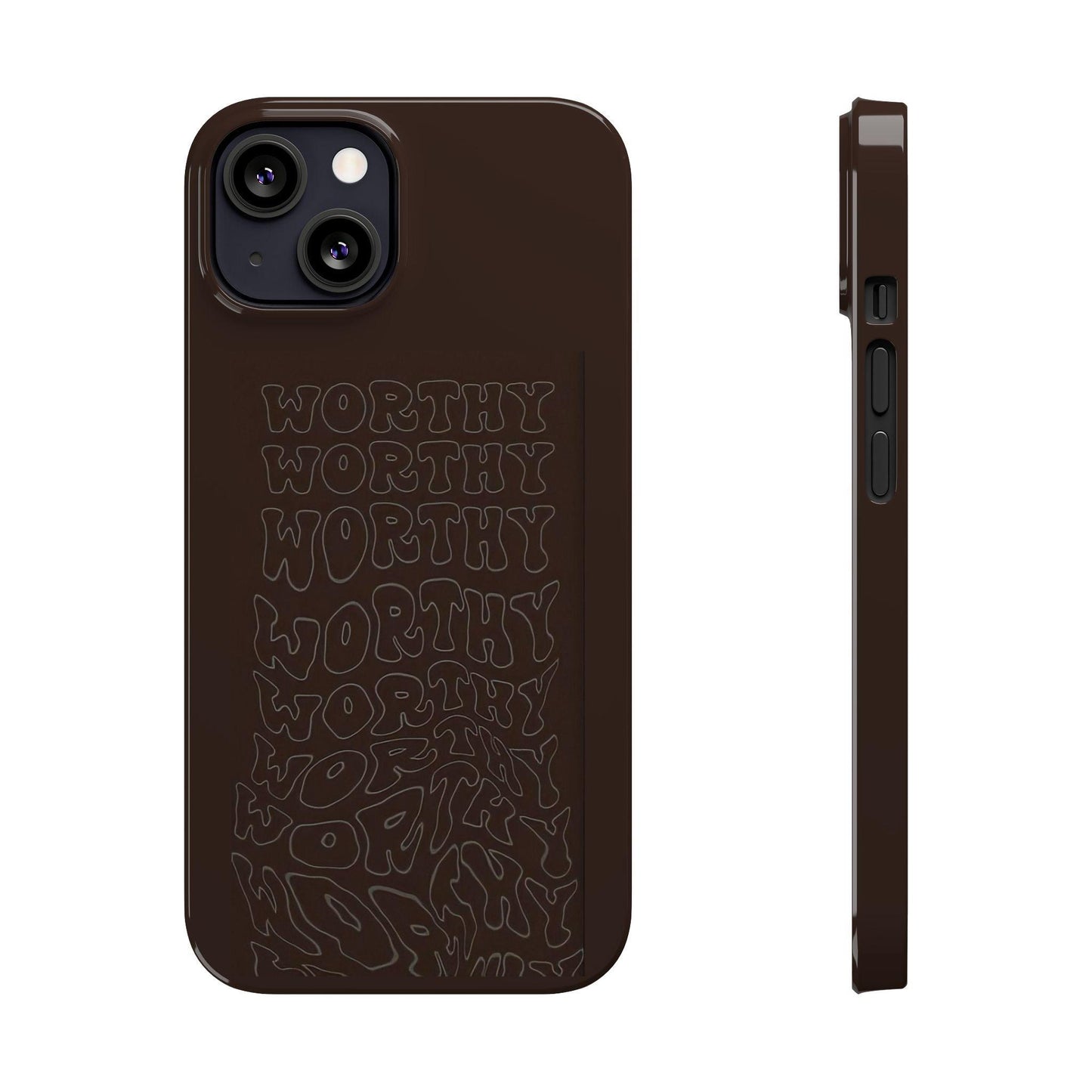 Worthy Brown Slim iPhone Cases