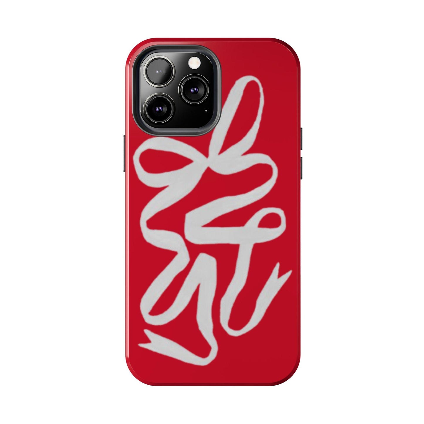 Bow Ribbon Red iPhone Cases