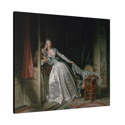 The Stolen Kiss by Jean-Honoré Fragonard - Matte Canvas, Stretched, 0.75"