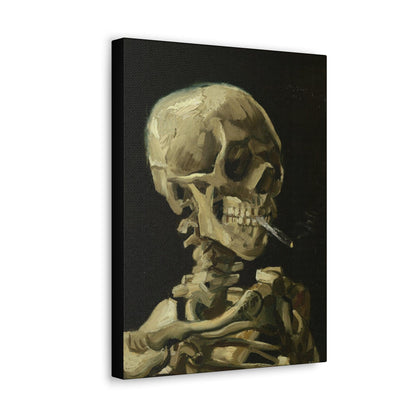 Vincent van Gogh - Head of a skeleton with a burning cigarette - Canvas Gallery Wraps