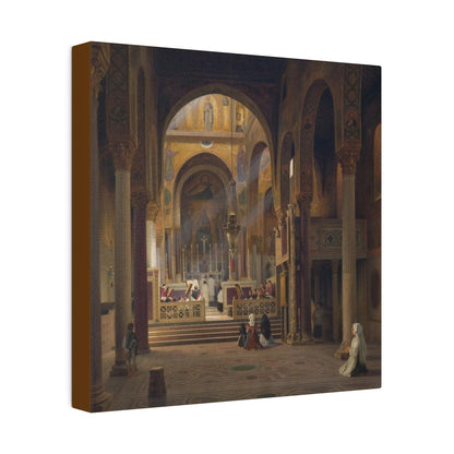 Interior of the Capella Palatina in Palermo Italy by Martinus Rørbye  on a Matte Canvas Stretched 0.75