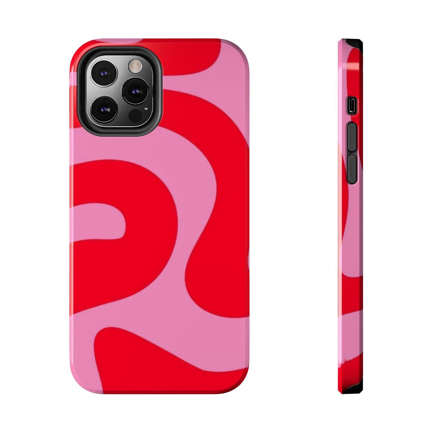 Pop Pink Swirls Tough iPhone Cases