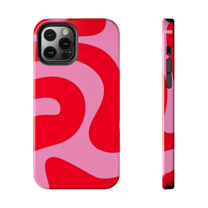 Pop Pink Swirls Tough iPhone Cases