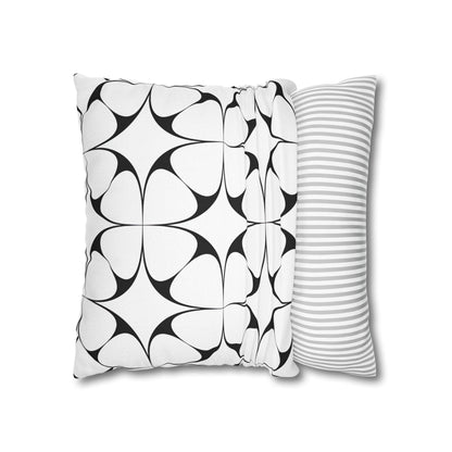 Opulent Symmetry Monochrome Pillowcase – Elevate Your Decor with Luxurious Black & White Style