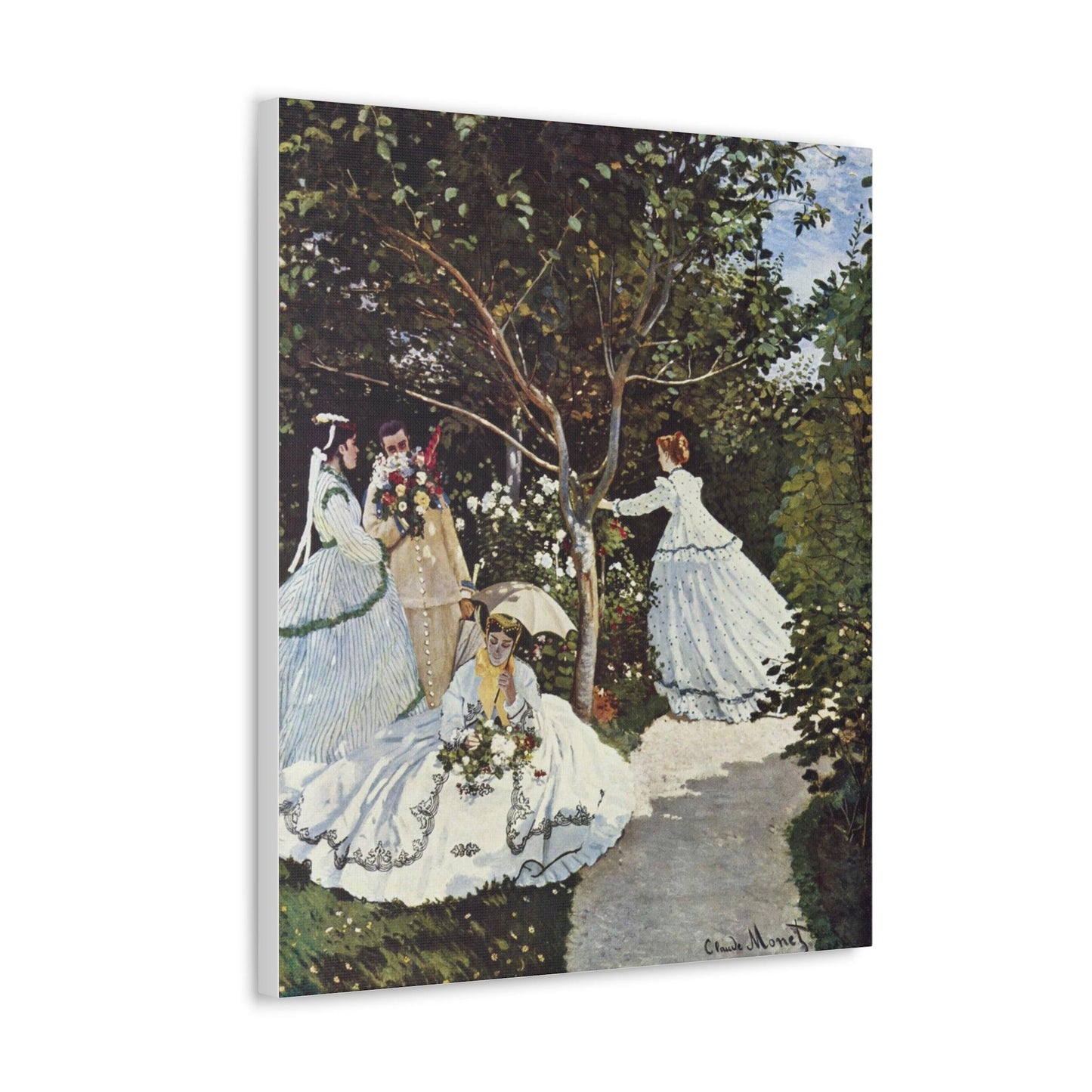 Claude Monet's Women in the Garden (1866) - Canvas Gallery Wraps