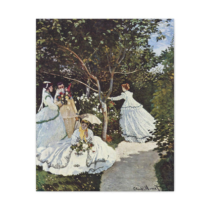 Claude Monet's Women in the Garden (1866) - Canvas Gallery Wraps