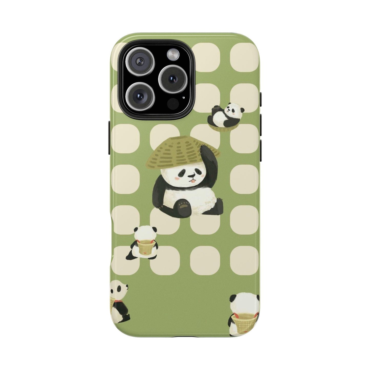 Bamboo Basket Pandas iPhone Cases