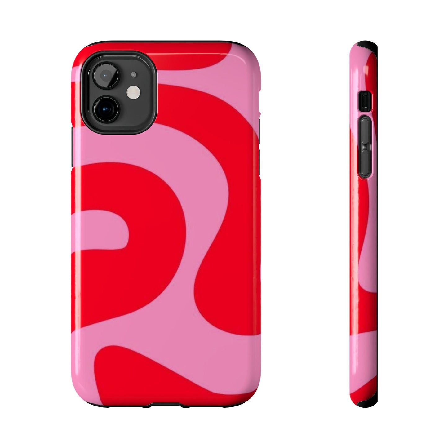 Pop Pink Swirls Tough iPhone Cases