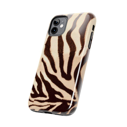 Taupe Twilights Stripe Tough iPhone Cases