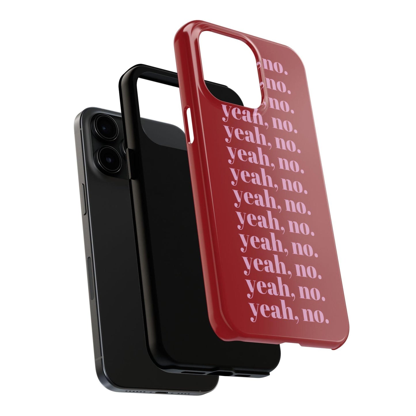 yeah, no. Quirky Tough iPhone Cases in red