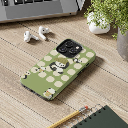 Bamboo Basket Pandas iPhone Cases