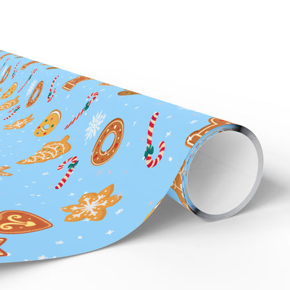 The Cookie Wonderland Blue Wrapping Paper Roll