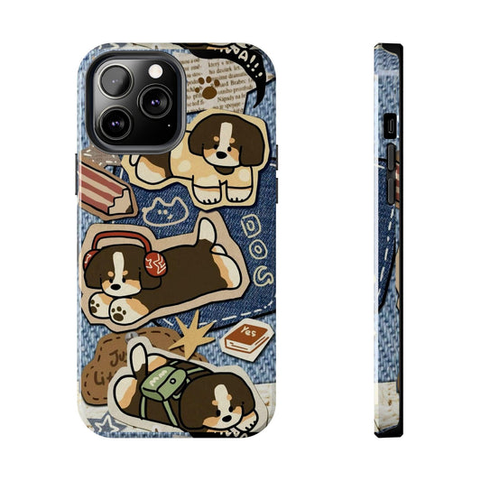 Puppy Pals Denim Vibes Tough iPhone Cases