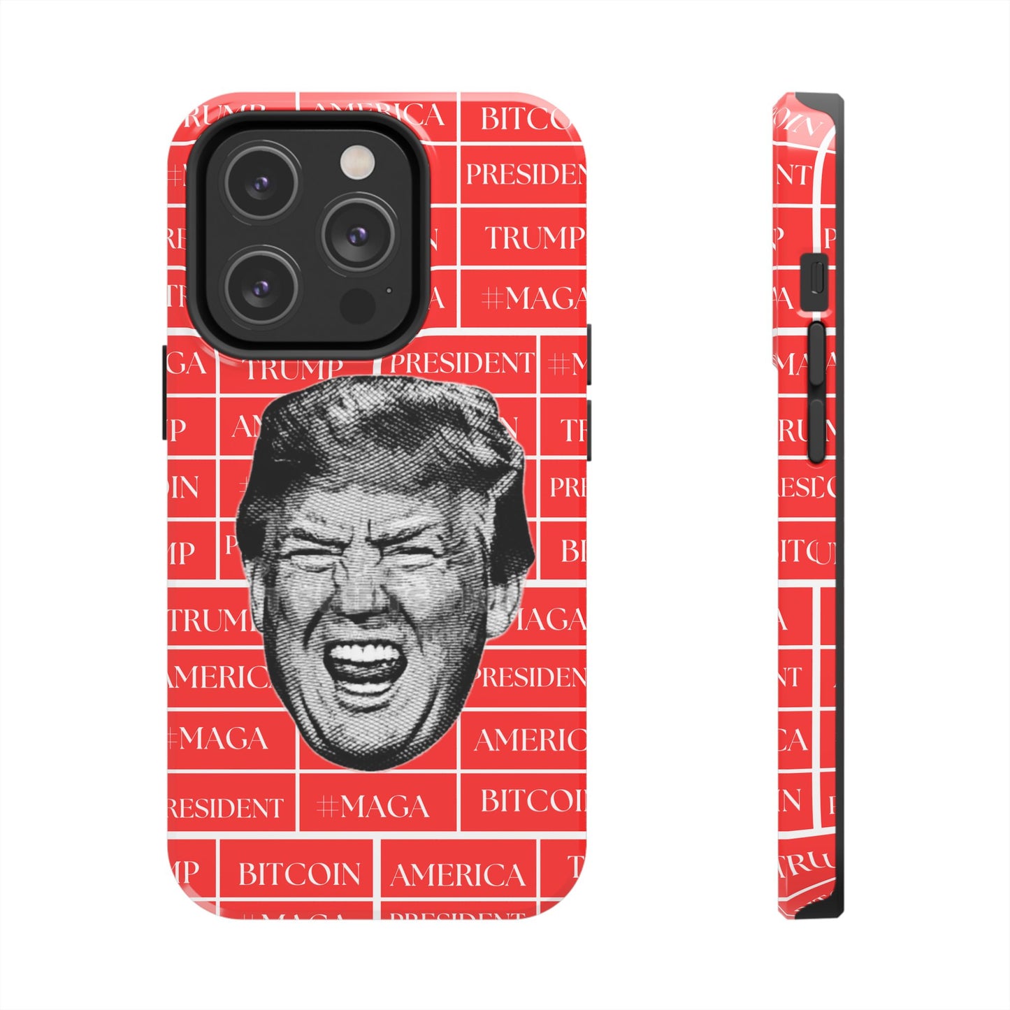 Bold Donald Trump Tough Phone Case - #MAGA & Bitcoin Design