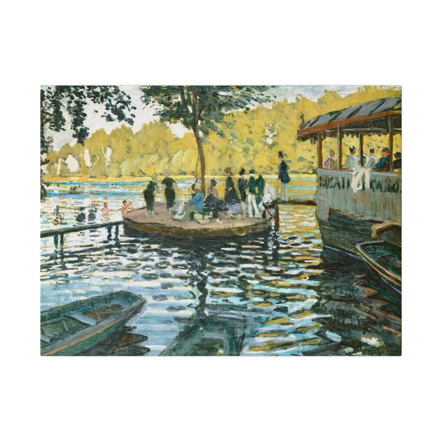 La Grenouillère (1869) by Claude Monet - Matte Canvas, Stretched, 0.75"