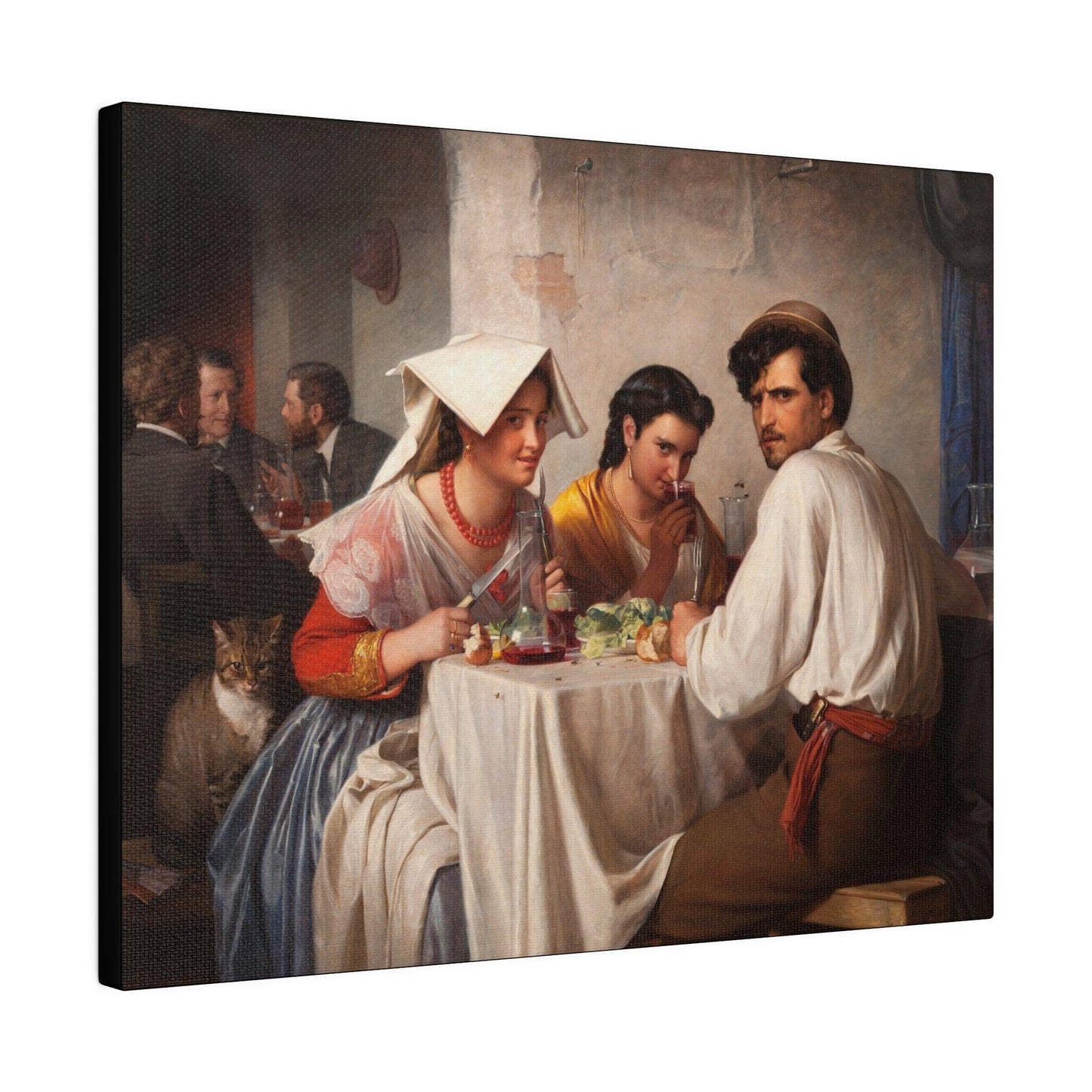 From a Roman osteria by Carl Bloch - Matte Canvas, Stretched, 0.75"