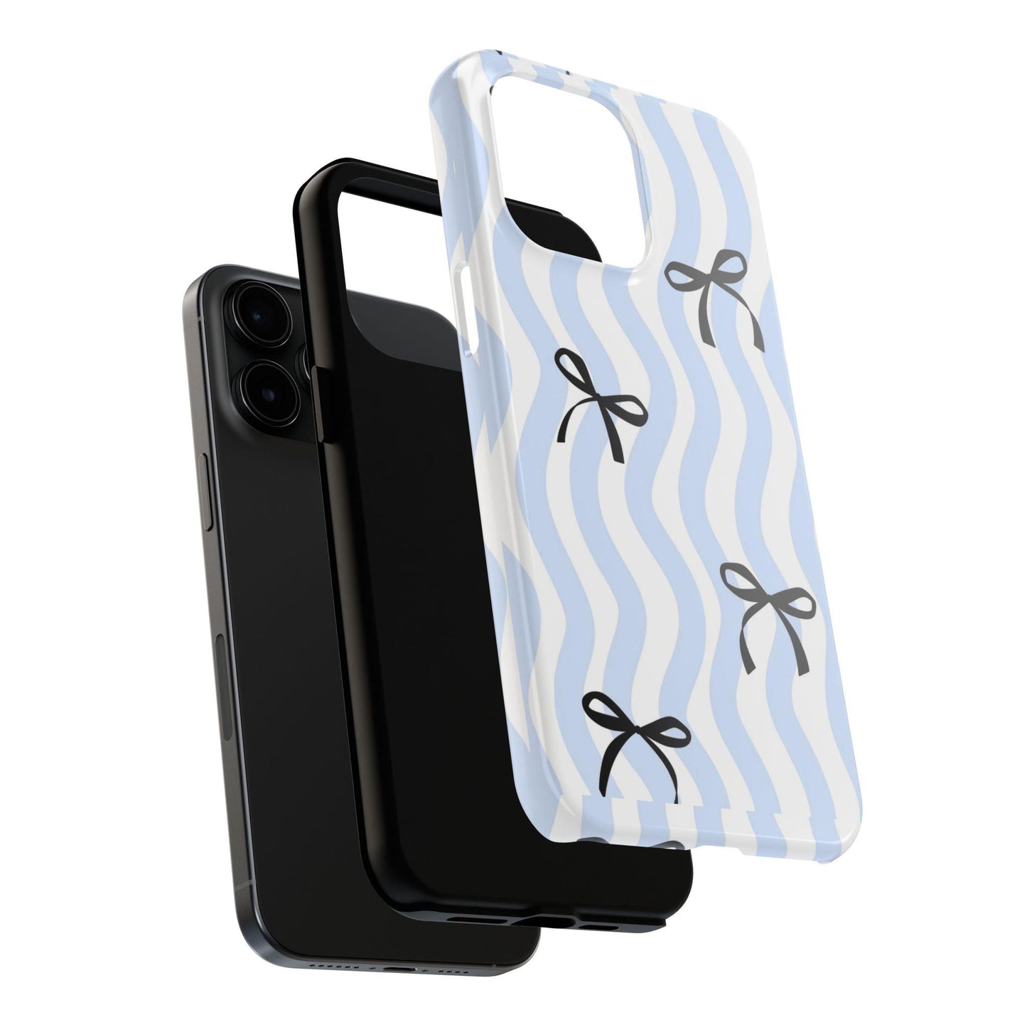 Bowtiful Blue Wavy Bliss Tough iPhone Cases