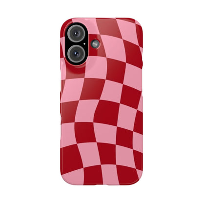 Twist & Check Red Snap iPhone Cases