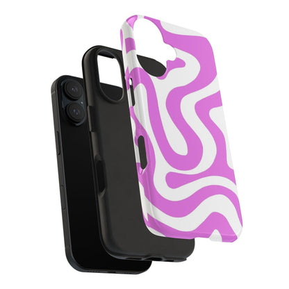 Lilac Swirl Fusion Tough iPhone Cases