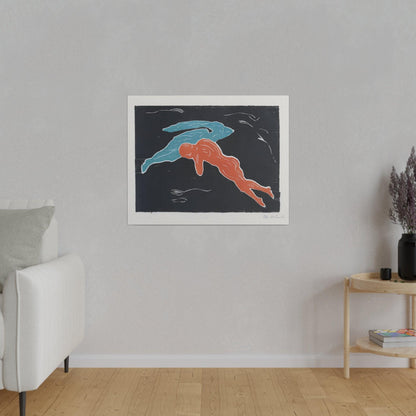 Encounter in Space 1899 by Edvard Munch on a Matte Canvas Stretched 0.75