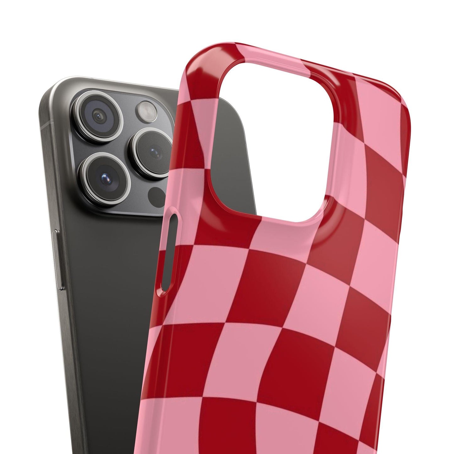 Twist & Check Red Snap iPhone Cases