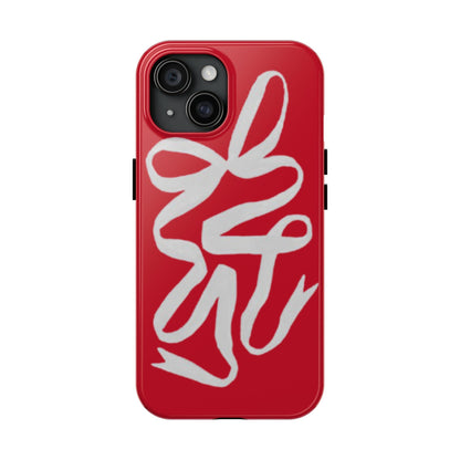 Bow Ribbon Red iPhone Cases